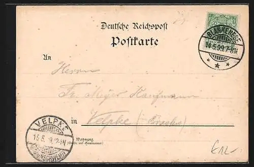 Lithographie Hamburg-Blankenese, Strandpartie, Gasthaus auf dem Süllberg, Dampfer