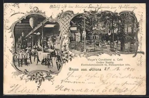 AK Hamburg-Altona, Meyer`s Conditorei & Cafe Oetker Nachfg., Flottbekerchaussee 94