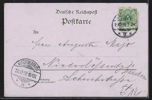 Lithographie Hamburg, Hotel Berg mit Strasse, Hafen mit Strasse aus der Vogelschau