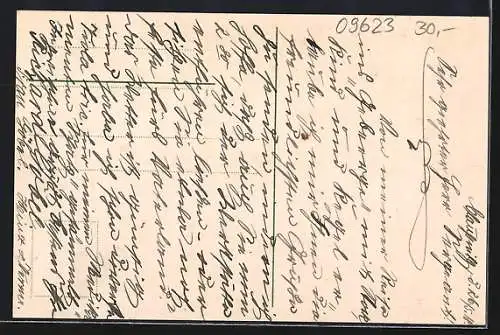AK Clausnitz i. Erzg., Gasthof Louis Lippmann, das Gemeindeamt