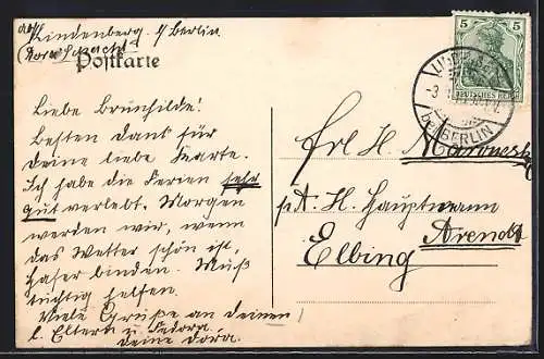 AK Lindenberg / Berlin, Posamentier- und Schnittwaren Fr. Klinkwitz, Pfarrhaus, Kirche, Strassenpartie