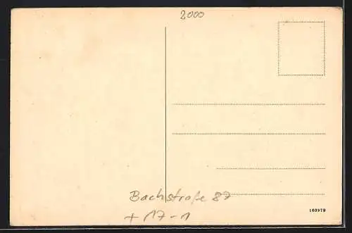 AK Hamburg-Barmbek, Ledigenheim der IOGT, Bachstrasse 87, Restaurant und Schlafzimmer, Freimaurer