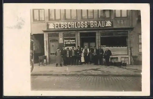 Foto-AK Hamburg-Altona, Gasthaus Elbschloss-Bräu v. Ernst Schulz, Palmaille 32, 1911