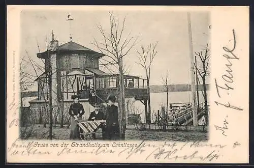 AK Oranienburg, Gasthaus Strandhalle am Lehnitzsee