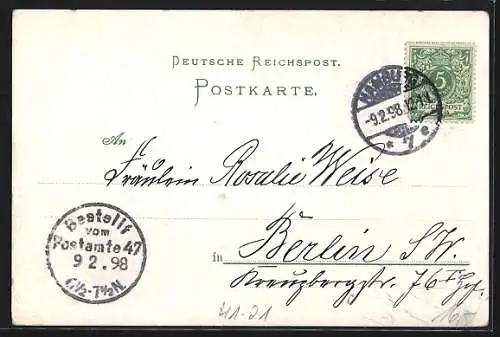 Lithographie SM Panzerschiff Aegir auf See