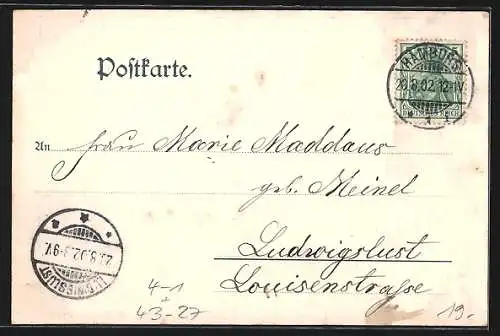 AK Hamburg, Erinnerung an den Droschkenkutscherstreik, Fremdenbeförderung August 1902