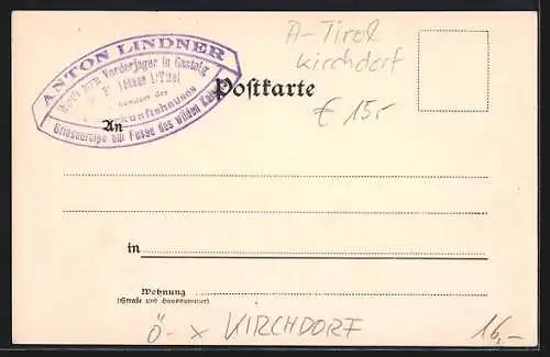 AK Stripsenjoch, Gruss vom Unterkunftshaus Grieseneralpe, Gasthaus zum Vorderjager, Predigtstuhl Steinerne Rinne