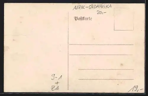 AK Pretoria, Löwenbrücke, Komdt. Jooste, Halleschestrasse 22 Berlin, Burenkrieg