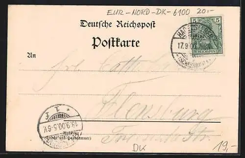 AK Hadersleben, Victoria-Bad, Vorderansicht, Saal und Strandpartie