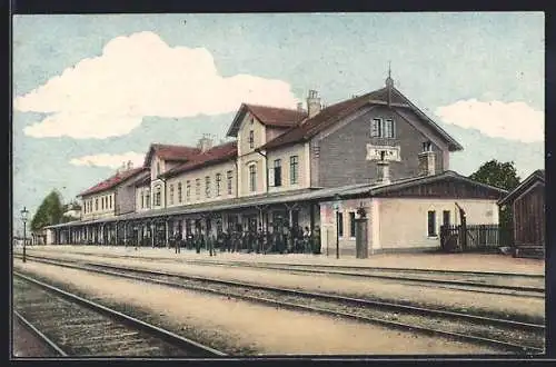 AK Tulln, Bahnhof von den Gleisen gesehen