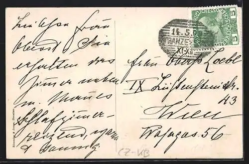 AK Franzensbad, Schloss Windsor vom Vorplatz gesehen