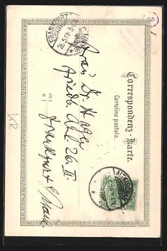 Lithographie Ika, Ortsansicht an der Küste, Blick auf Lovrana