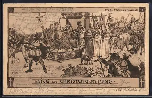 Künstler-AK Brandenburg a. H., Hohenzollern-Jubelfeier 1912, Historischer Festzug