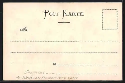 AK Schönau /Berchtesgaden, Gasthaus Fischmichellehen mit Göll und Brett
