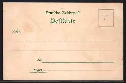 Lithographie Loerrach, Röttler-Schloss, Obertüllingen und Totalansicht