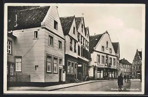AK Rheine i. W., Restaurant in der Marktstrasse