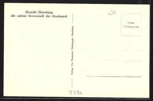 AK Flensburg, an der Fördebrücke mit Dampfer