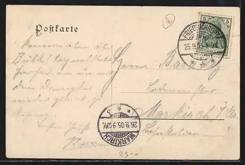 AK Friedrichsort bei Kiel, Ortsansicht mit Strand