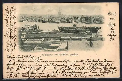 AK Kiel, Ortsansicht von Gaarden aus gesehen