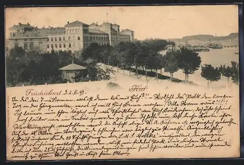 AK Friedrichsort /Kiel, Ortsansicht mit Hafen