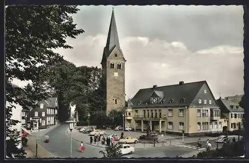 AK Wiehl im Oberbergischen, Strassenpartie am Rathaus