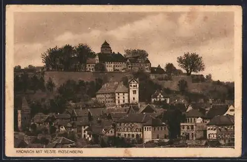 AK Kronach, Blick auf Veste Rosenberg