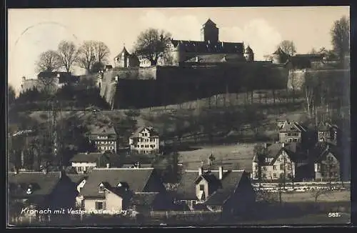 AK Kronach, Blick auf die Veste Rosenberg