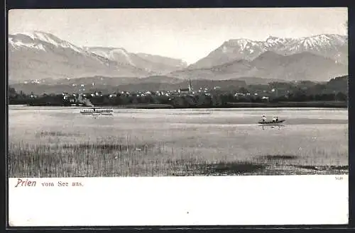 AK Prien, Ortsansicht vom See aus