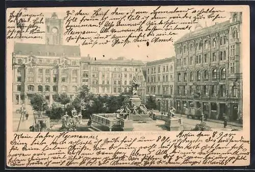 AK Berlin, Neuer Markt mit Luther-Denkmal