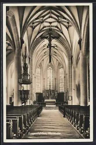 AK Eggenfelden, Innenansicht der Pfarrkirche