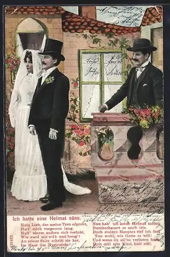 AK Geliebte eines Mannes bei der Hochzeit mit einem Anderen