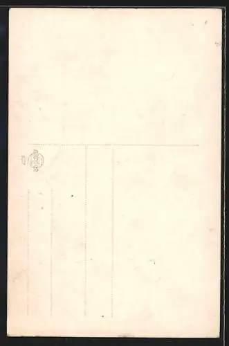 Foto-AK Neu verheiratetes Brautpaar vor einer Hauswand