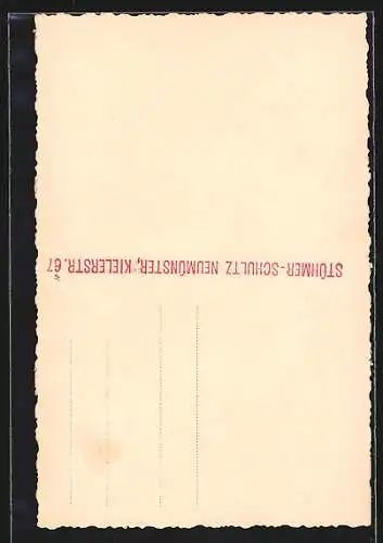 Foto-AK Neuverheiratetes Paar in Hochzeitskleid und -anzug