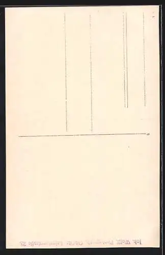 Foto-AK Neu verheiratetes Brautpaar im Freien