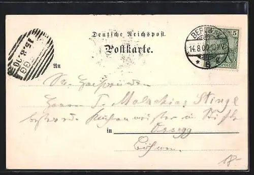 AK Berlin, Restaurant Kaiser-Kaffee, Innen- und Aussenansicht