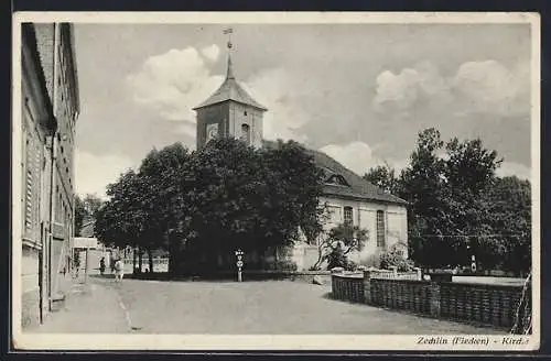 AK Zechlin /Flecken, Blick auf die Kirche