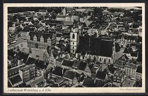 AK Wittenberg a. d. Elbe, Ortsansicht mit Kirche