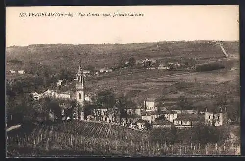 AK Verdelais, Vue panoramique prise du Calvaire