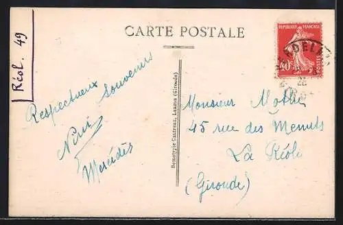 AK Verdelais, Vue panoramique prise du Calvaire