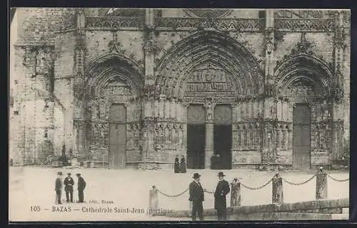 AK Bazas, Cathédrale Saint-Jean portail gothique