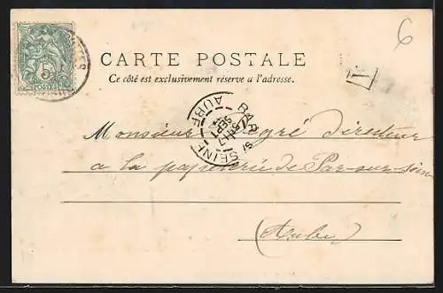 AK Les Églisottes, Chute de la Dronne aux Usines à Papiers de Monfourat