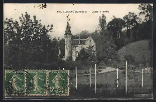 AK Floirac, Castel Floirac entouré de verdure