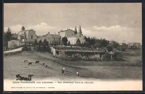 AK Puisseguin, Vue générale (côté de l`église)