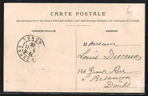 AK Branne, Les bords de la Dordogne au grand pont suspendu