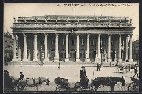 AK Bordeaux, La facade du Grand Théâtre