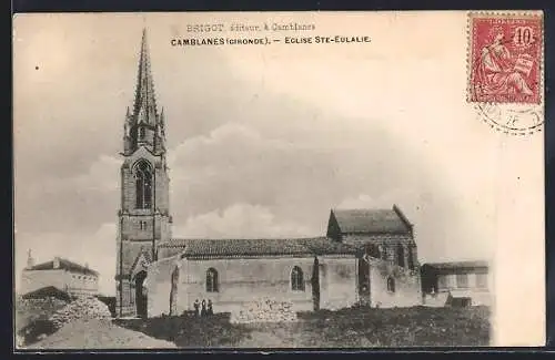 AK Camblanes, Église Ste-Eulalie