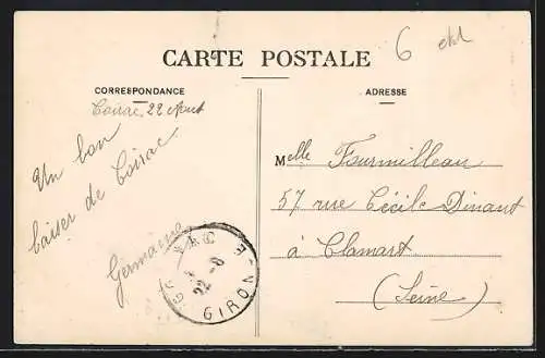 AK Coirac, Vue panoramique prise du Clocher de l`Église