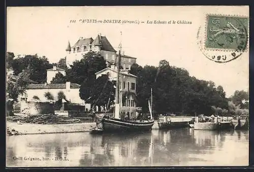 AK Castets-en-Dorthe, Les Écluses et le Château