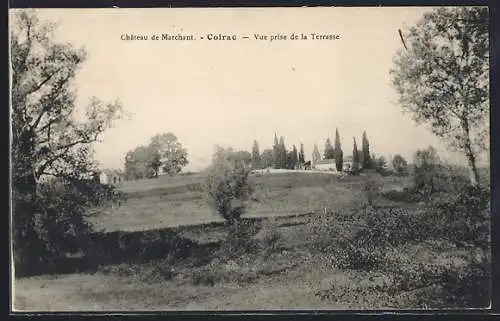 AK Coirac, Château de Marchant, Vue prise de la Terrasse