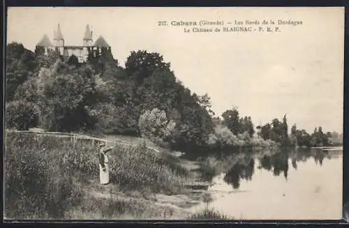 AK Cabara, Les Bords de la Dordogne, Le Château de Blaignac